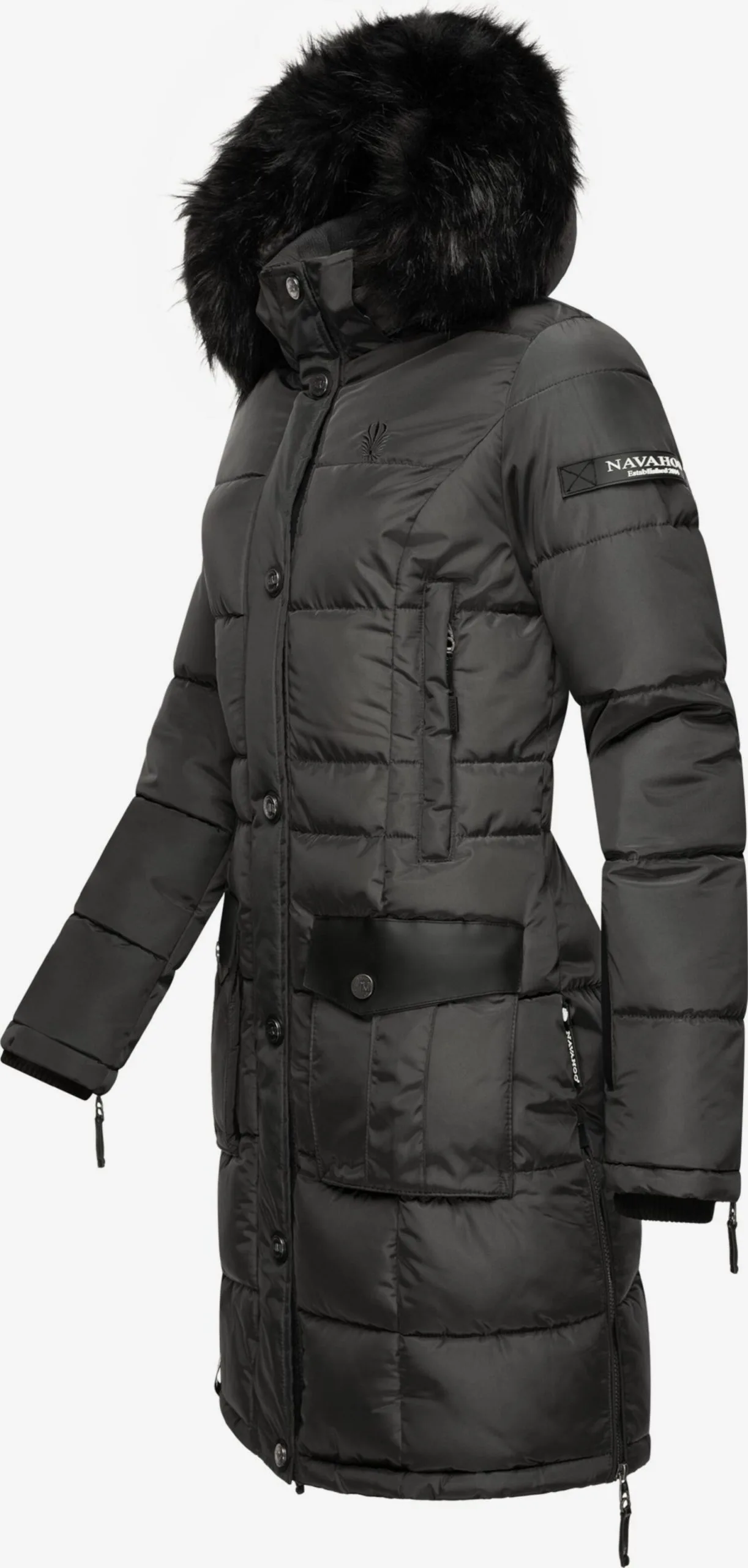 Navahoo Manteaux Dhiver Manteau D’hiver Sinja Femme Anthracite – Image 2