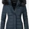 Navahoo Vestes Dhiver Veste D’hiver Miamor Femme Bleu Nuit