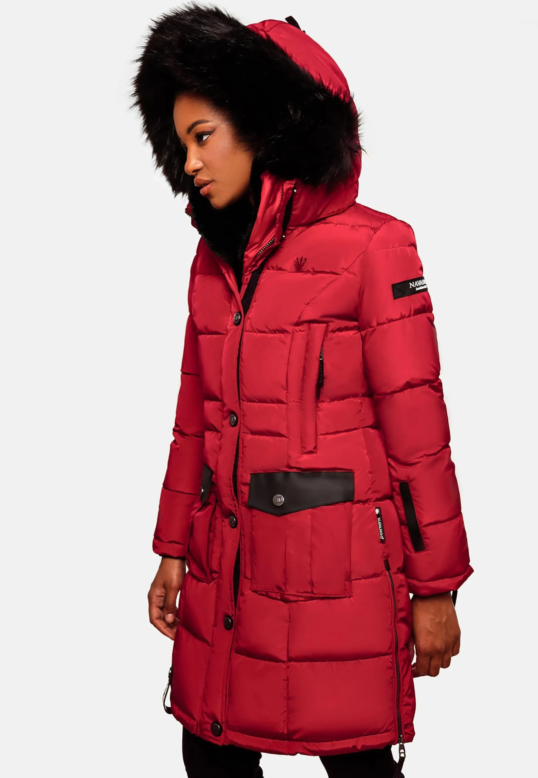 Navahoo Manteaux Dhiver Manteau D’hiver Sinja Femme Rouge – Image 8
