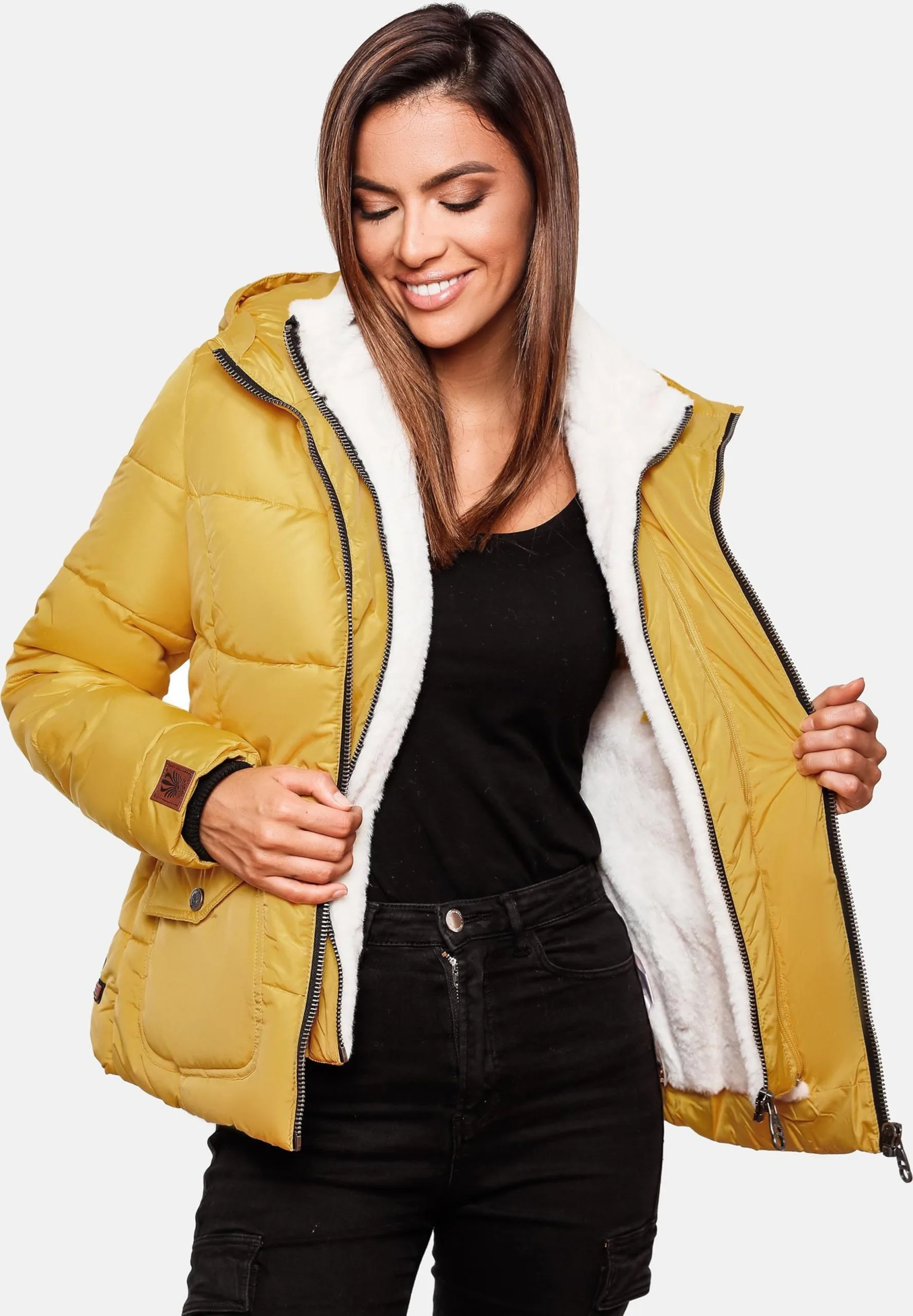 Navahoo Vestes Dhiver Veste D’hiver Megan Femme Jaune – Image 10