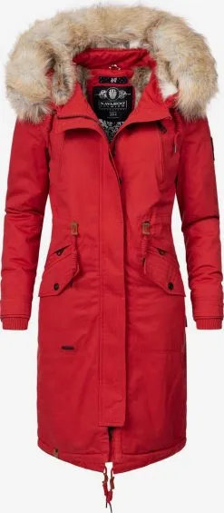 Navahoo Parkas Parka D’hiver Kin-Joo Femme Rouge Feu