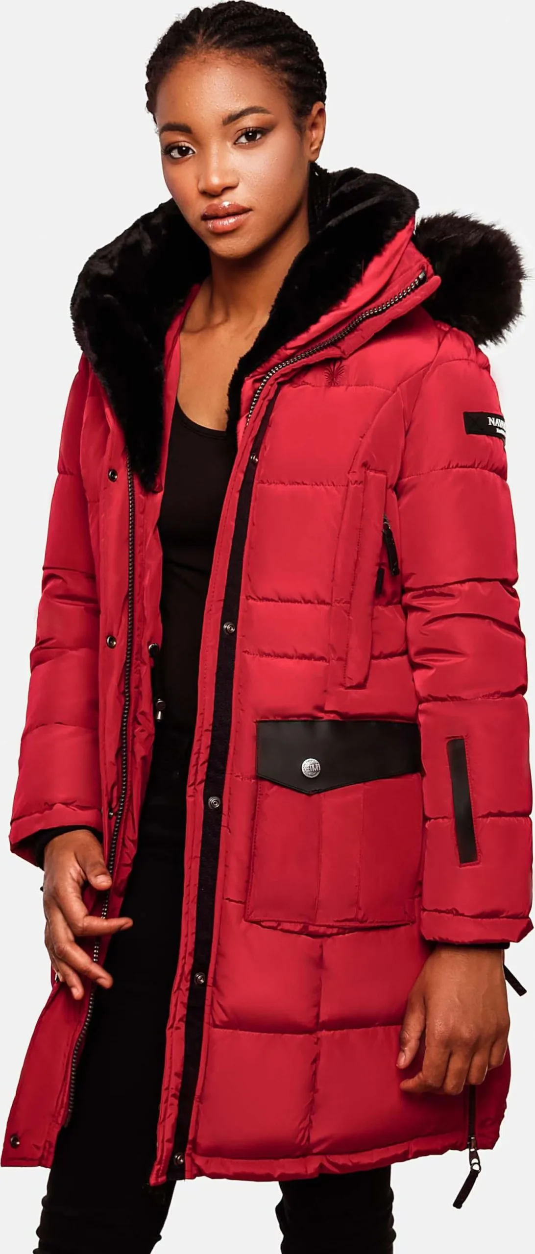 Navahoo Manteaux Dhiver Manteau D’hiver Sinja Femme Rouge – Image 10