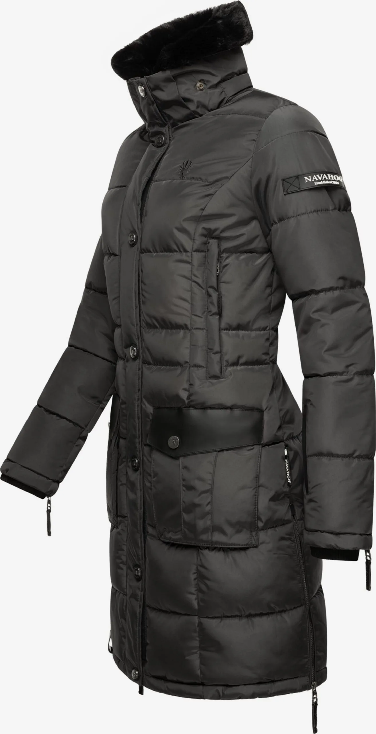 Navahoo Manteaux Dhiver Manteau D’hiver Sinja Femme Anthracite – Image 4