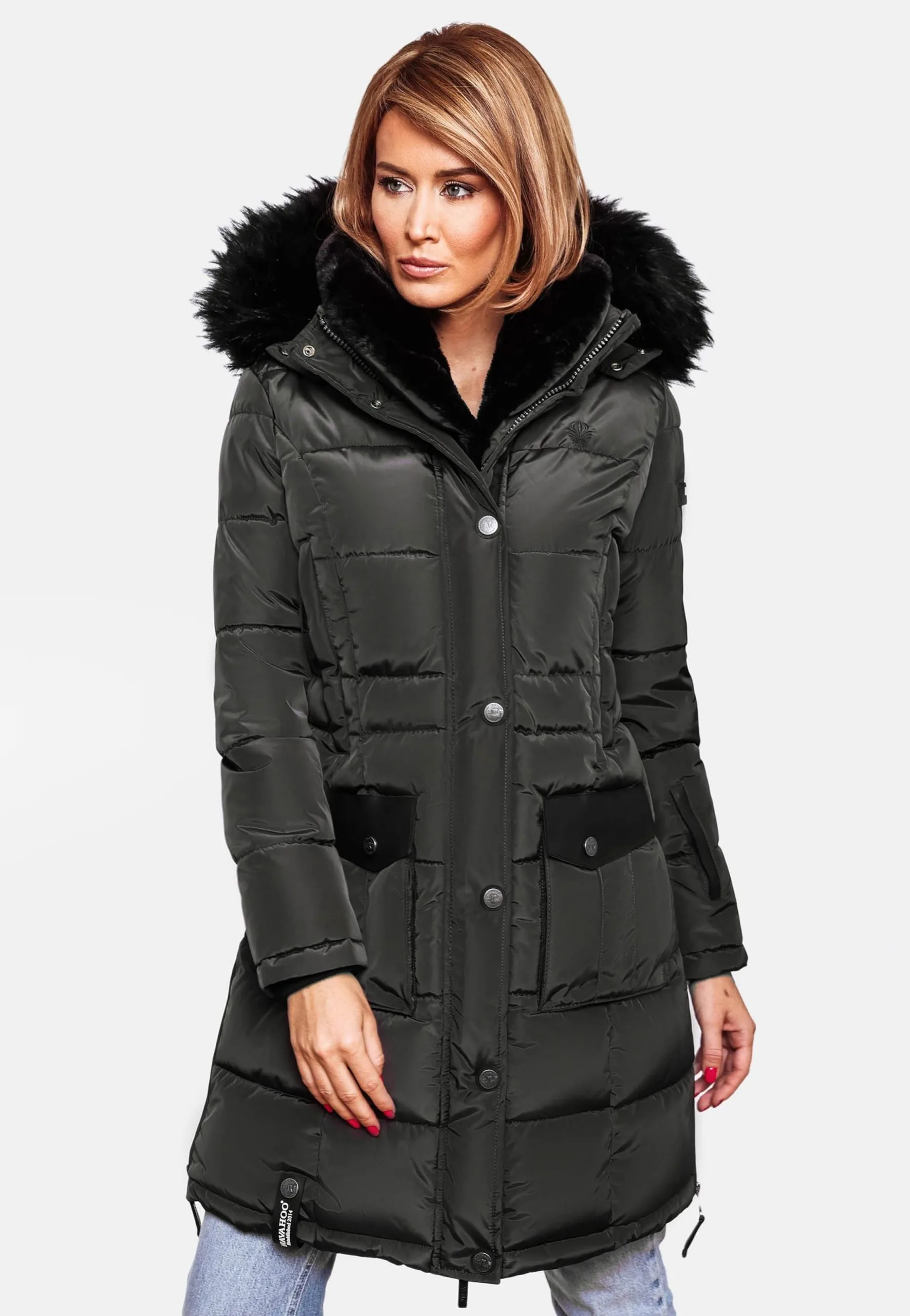 Navahoo Manteaux Dhiver Manteau D’hiver Sinja Femme Anthracite – Image 6