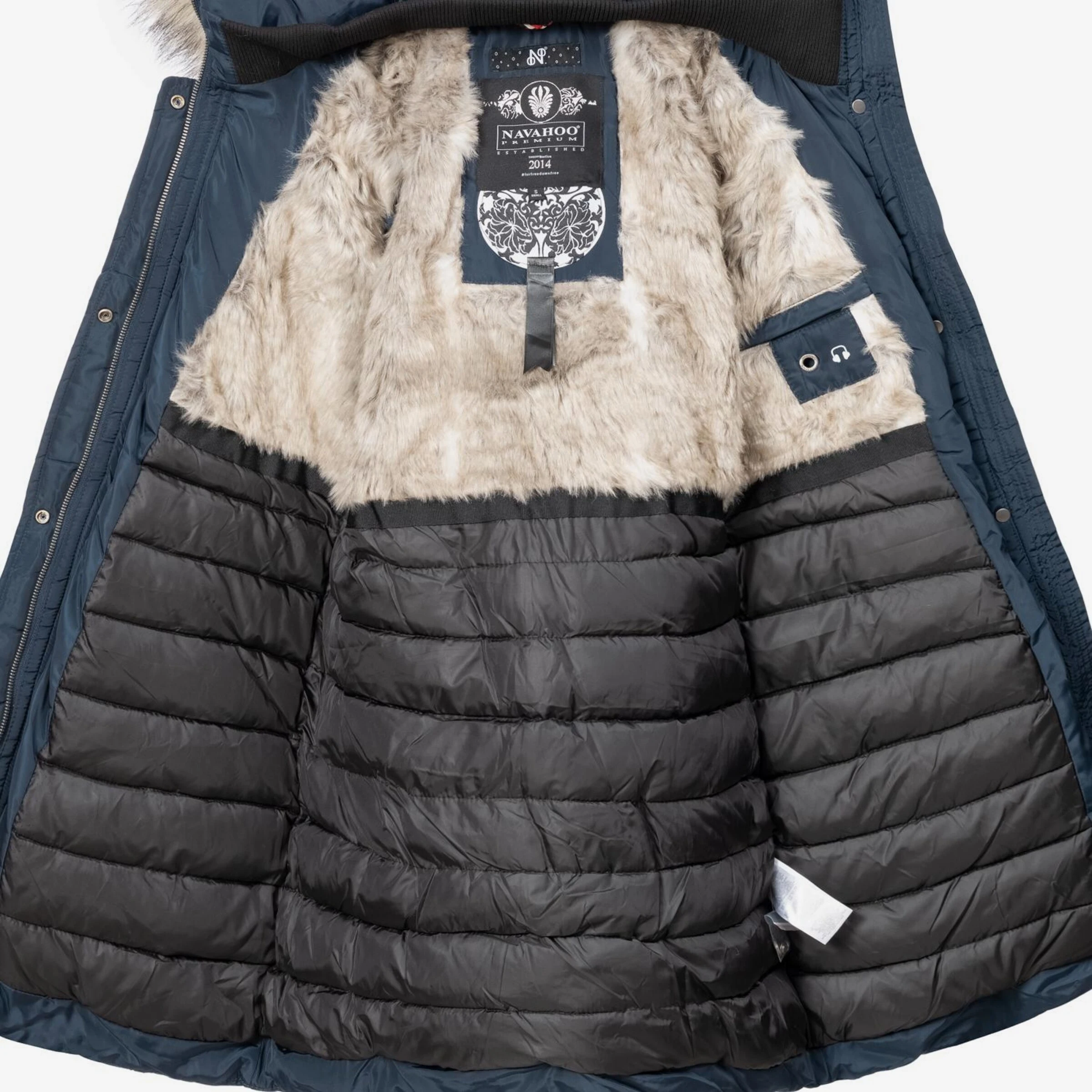 Navahoo Manteaux Dhiver Manteau D’hiver Paula Femme Bleu-gris – Image 5