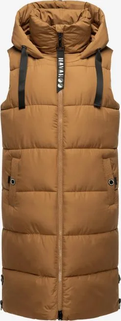 Navahoo Vestes Sans Manches Gilet Femme Caramel