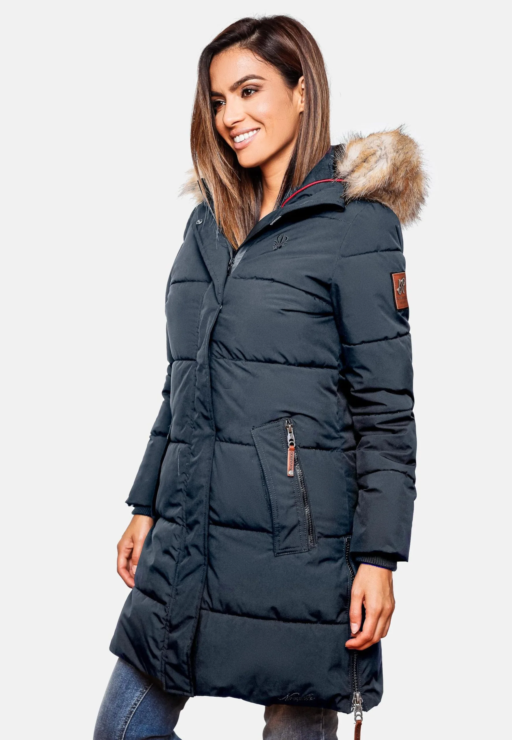 Navahoo Manteaux Dhiver Manteau D’hiver Halina Femme Bleu Marine – Image 5