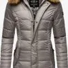Navahoo Manteaux Dhiver Manteau D’hiver Papaya Femme Gris Argenté