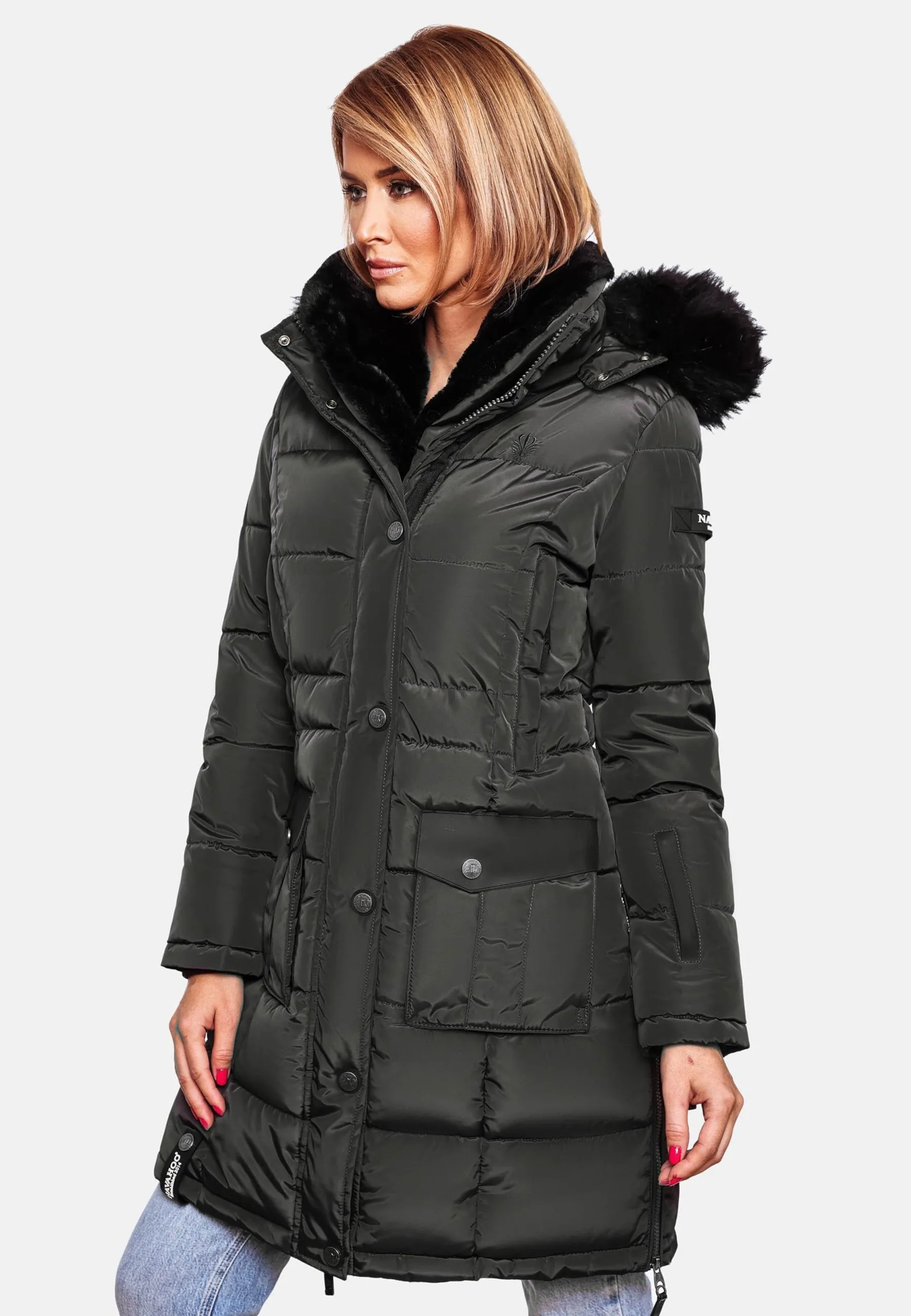Navahoo Manteaux Dhiver Manteau D’hiver Sinja Femme Anthracite – Image 7