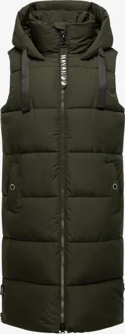 Navahoo Vestes Sans Manches Gilet Schnuffelchen Femme Kaki