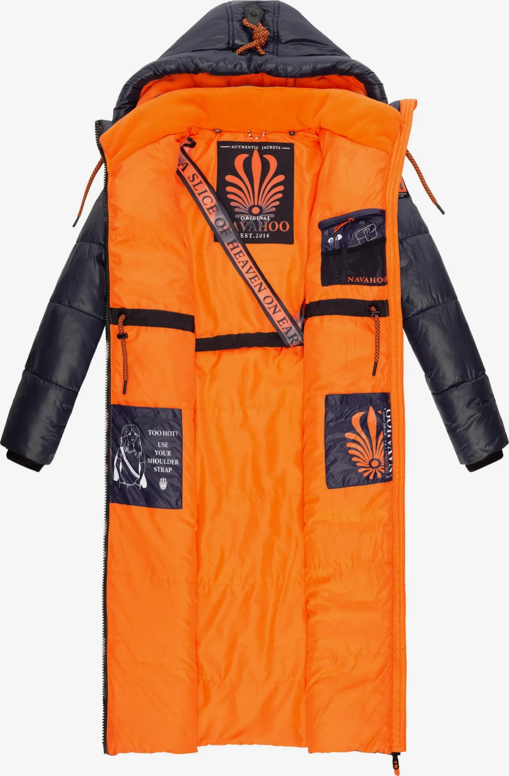 Navahoo Manteaux Dhiver Manteau D’hiver Schmuseengel Femme Bleu Marine – Image 5