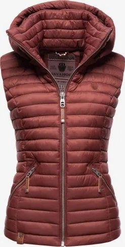 Navahoo Vestes Sans Manches Gilet Shadaa Femme Rouge Pastel