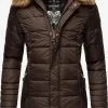 Navahoo Manteaux Dhiver Manteau D’hiver Papaya Femme Marron Châtaigne