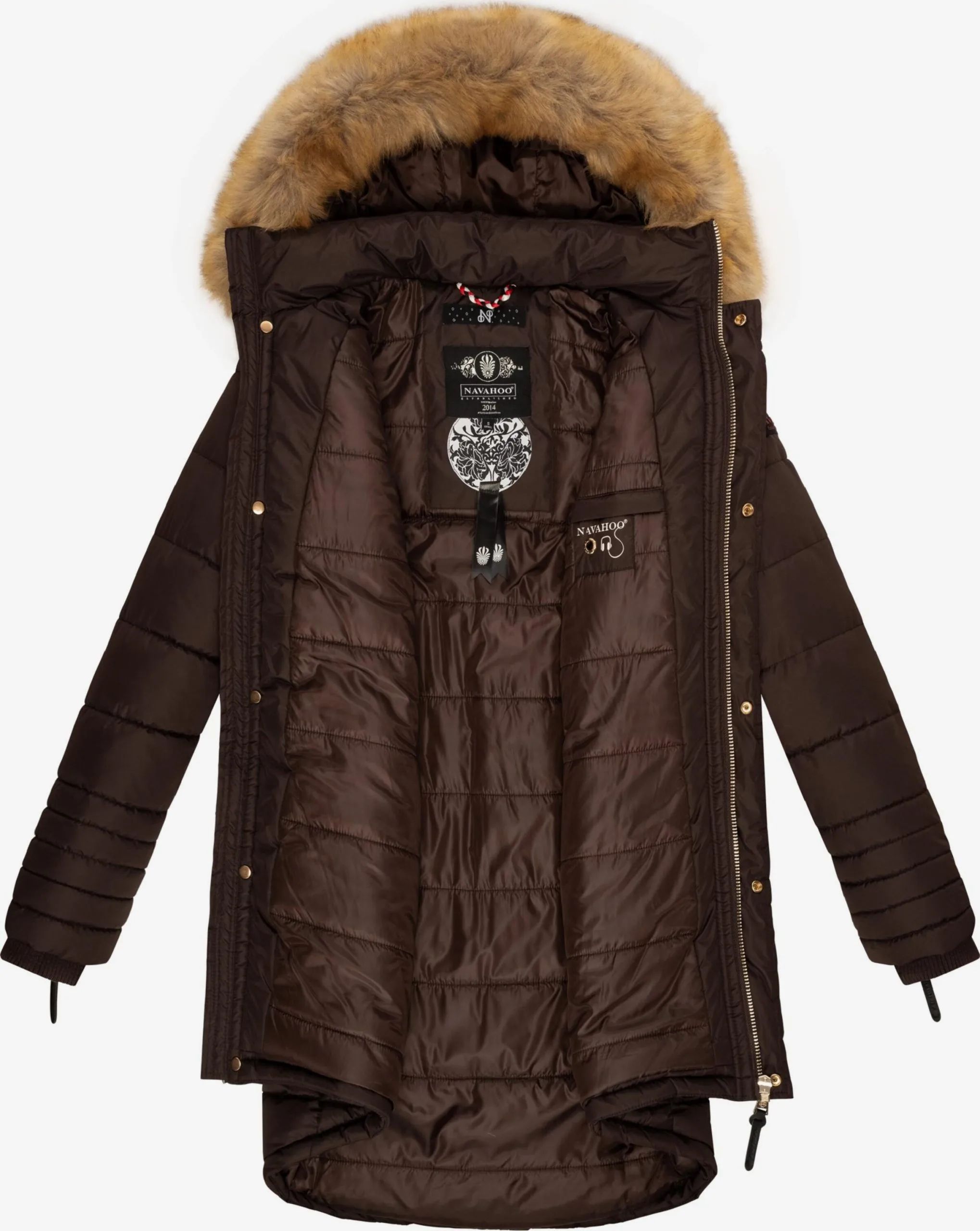 Navahoo Manteaux Dhiver Manteau D’hiver Papaya Femme Marron Châtaigne – Image 5