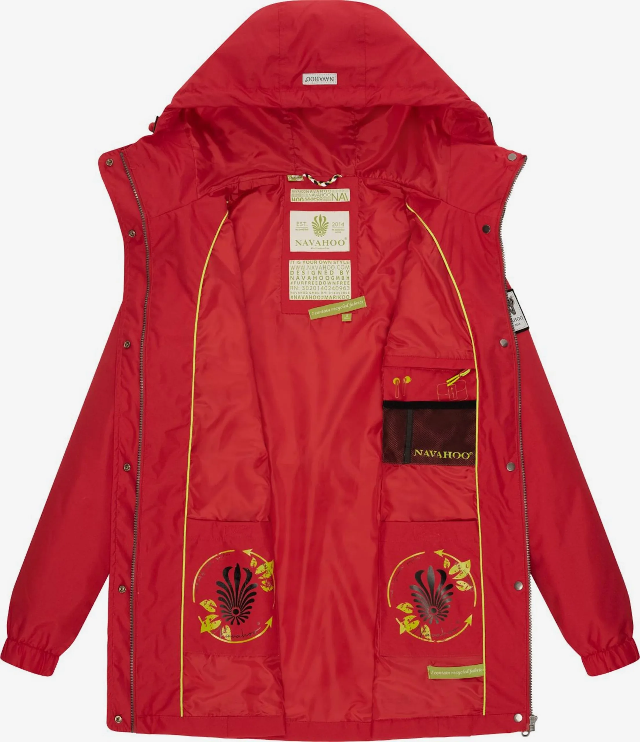 Navahoo Parkas Parka Mi-saison Neophee Femme Rouge – Image 4