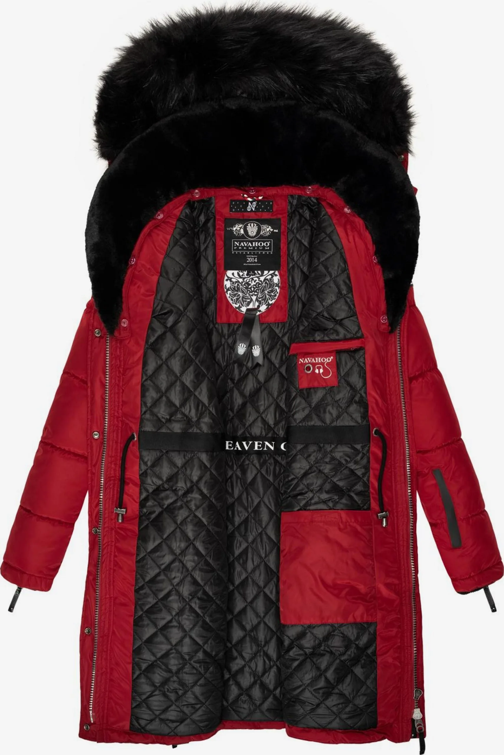 Navahoo Manteaux Dhiver Manteau D’hiver Sinja Femme Rouge – Image 6