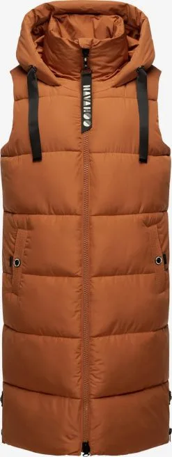 Navahoo Vestes Sans Manches Gilet Femme Cognac
