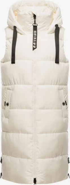 Navahoo Vestes Sans Manches Gilet Femme Blanc