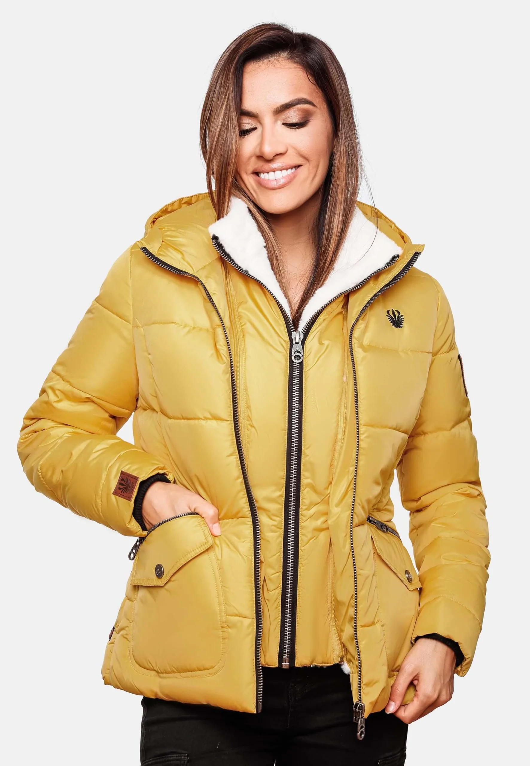Navahoo Vestes Dhiver Veste D’hiver Megan Femme Jaune – Image 8