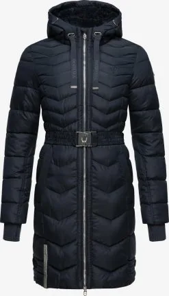 Navahoo Manteaux Dhiver Manteau D’hiver Alpenveilchen Femme Bleu Marine